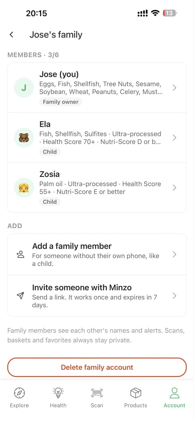 Minzo app — Shop for the whole family