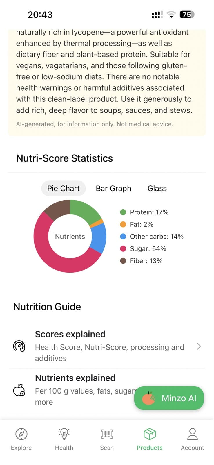 Minzo app — Scan and see what's inside